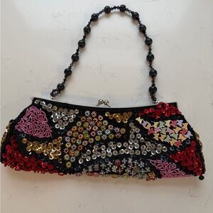 Embellished Multicolor Beaded Women's Bag